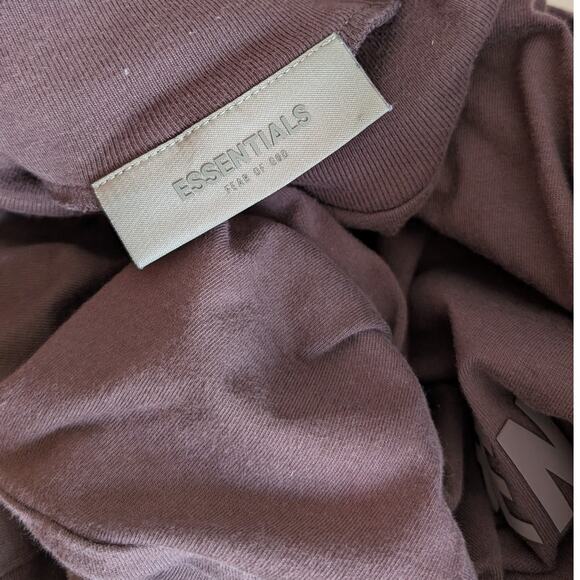 Fear of God Essentials Purple Cotton Mock Neck Long Sleeve T-Shirt, size S - Picture 4 of 6